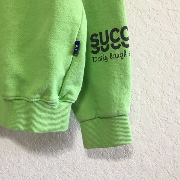 Y2K Loose Fit Korean Fashion Terry Cotton Sweatshirt Green Free Size - Picture 3 of 13